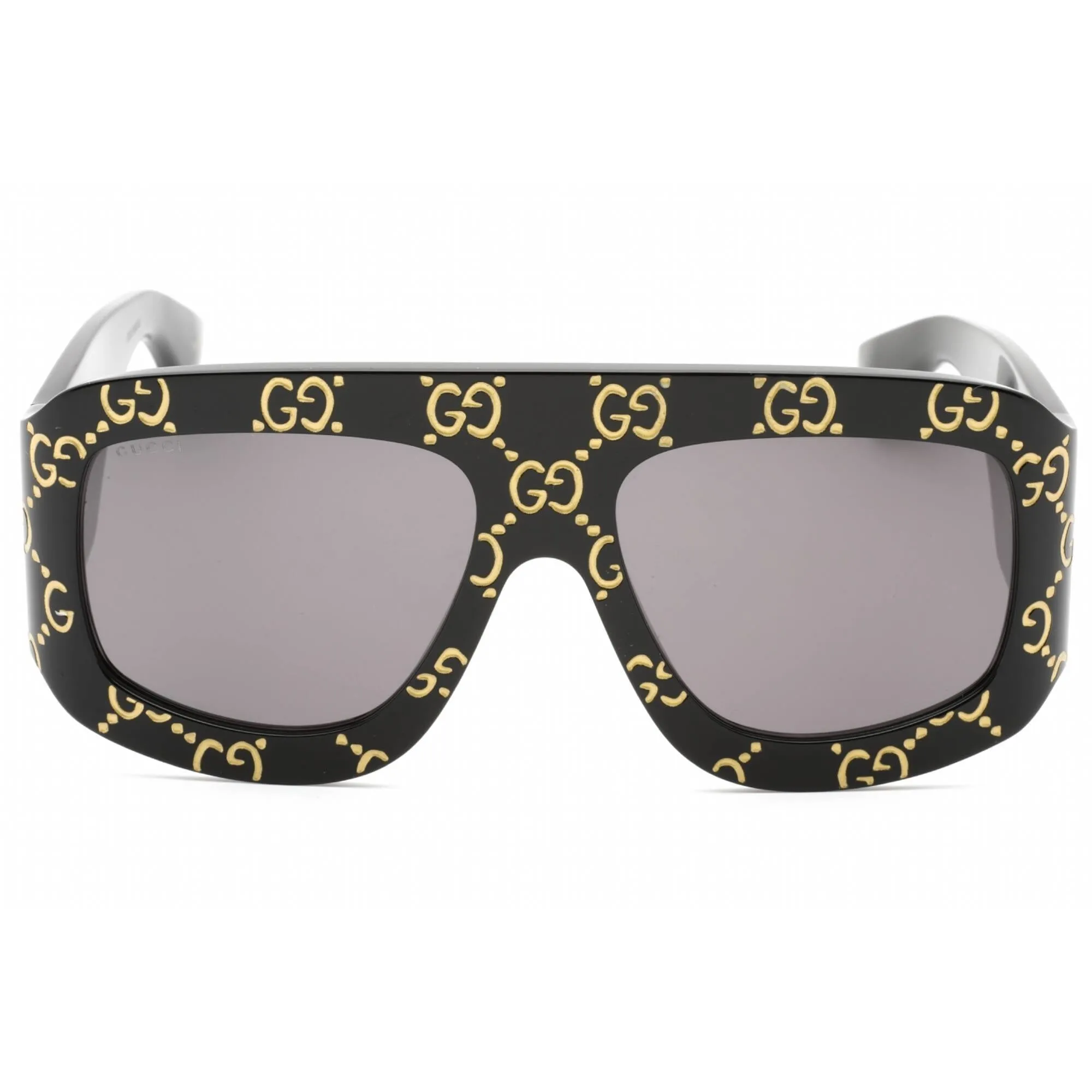 Gucci Men's Sunglasses - Black Shield Full Rim Plastic Frame Grey Lens | GG0983S 004