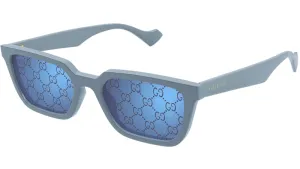 Gucci Square Logo Frame Sunglasses Light Blue/Purple