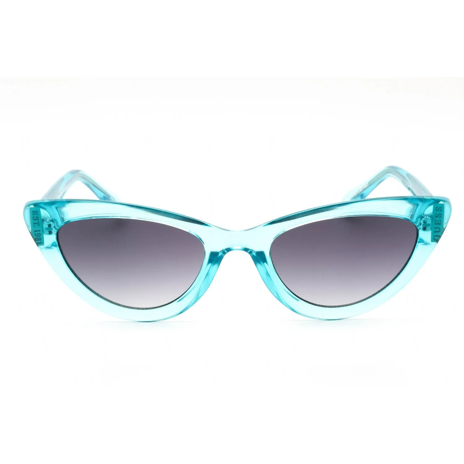 Guess GU7811 Sunglasses shiny light blue / gradient smoke Women's
