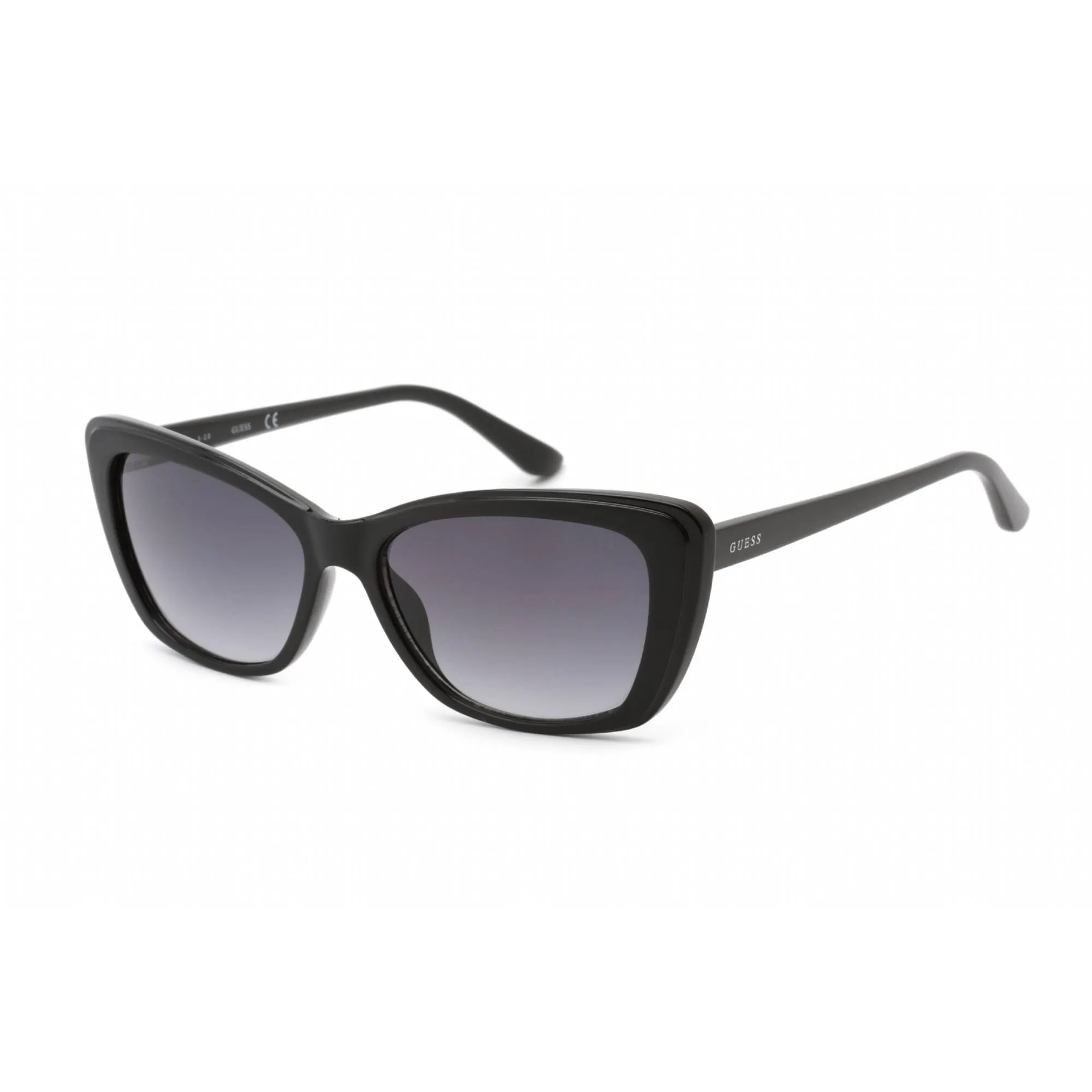 Guess Women's Sunglasses - Full Rim Matte Black Plastic Cat Eye Frame | GU7774 02B