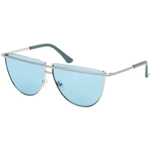 Guess Women's Sunglasses - Full Rim Silver and Blue Pilot Shape Frame | GU7852 10V
