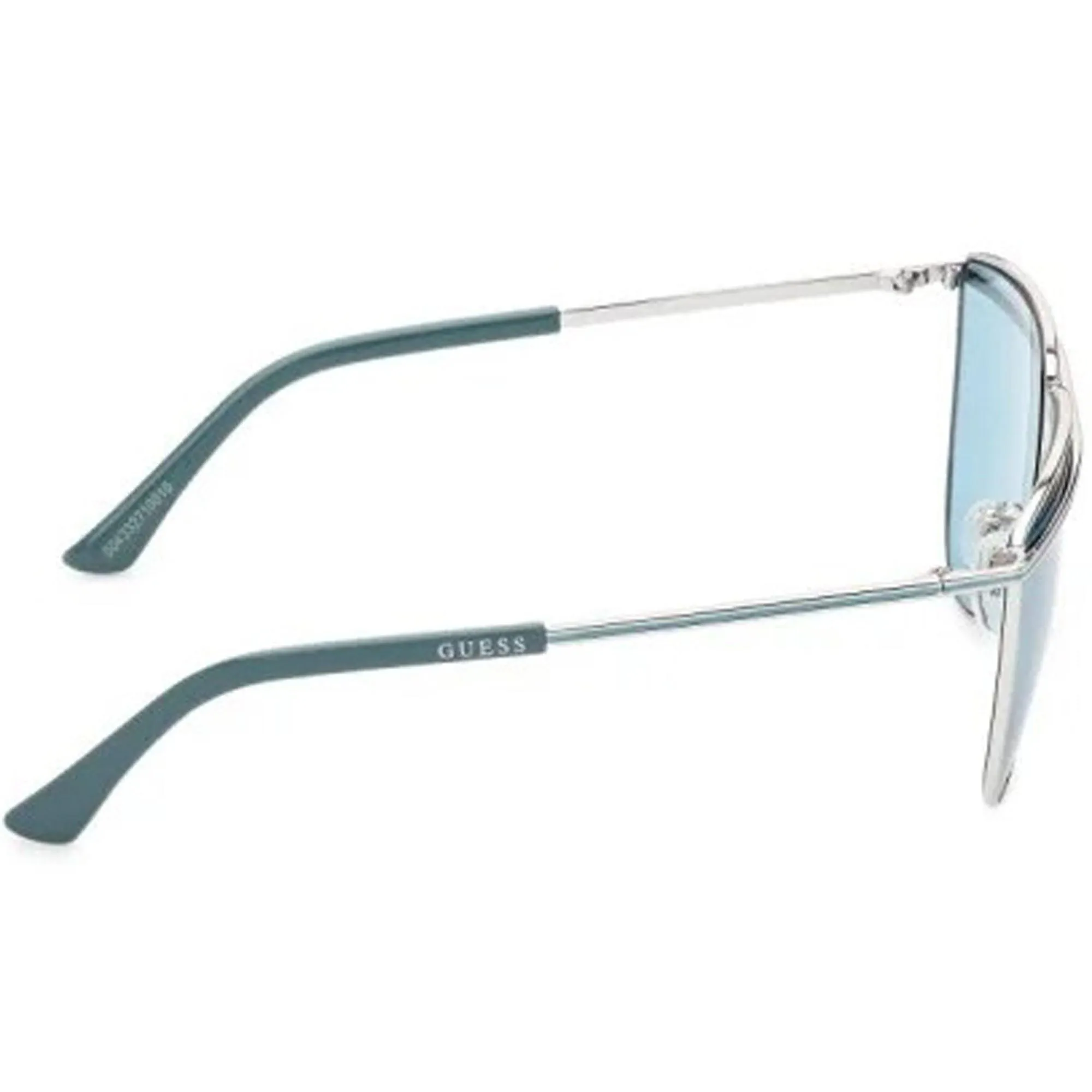 Guess Women's Sunglasses - Full Rim Silver and Blue Pilot Shape Frame | GU7852 10V