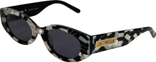 hot future Black Cosmic Rebel Sunglasses One Size