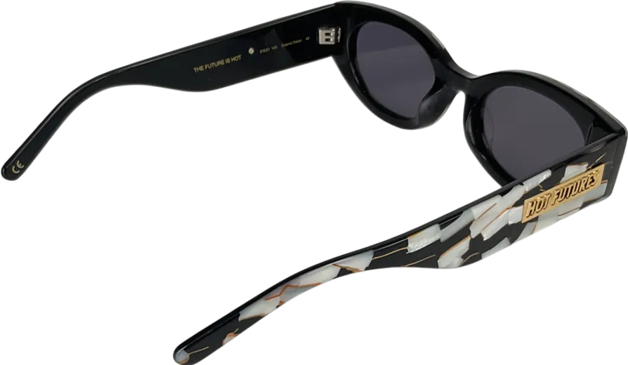 hot future Black Cosmic Rebel Sunglasses One Size
