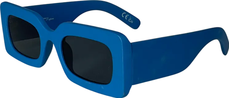 Jeepers peepers Blue Rectangle Frames With Smoke Lens One Size