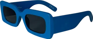 Jeepers peepers Blue Rectangle Frames With Smoke Lens One Size