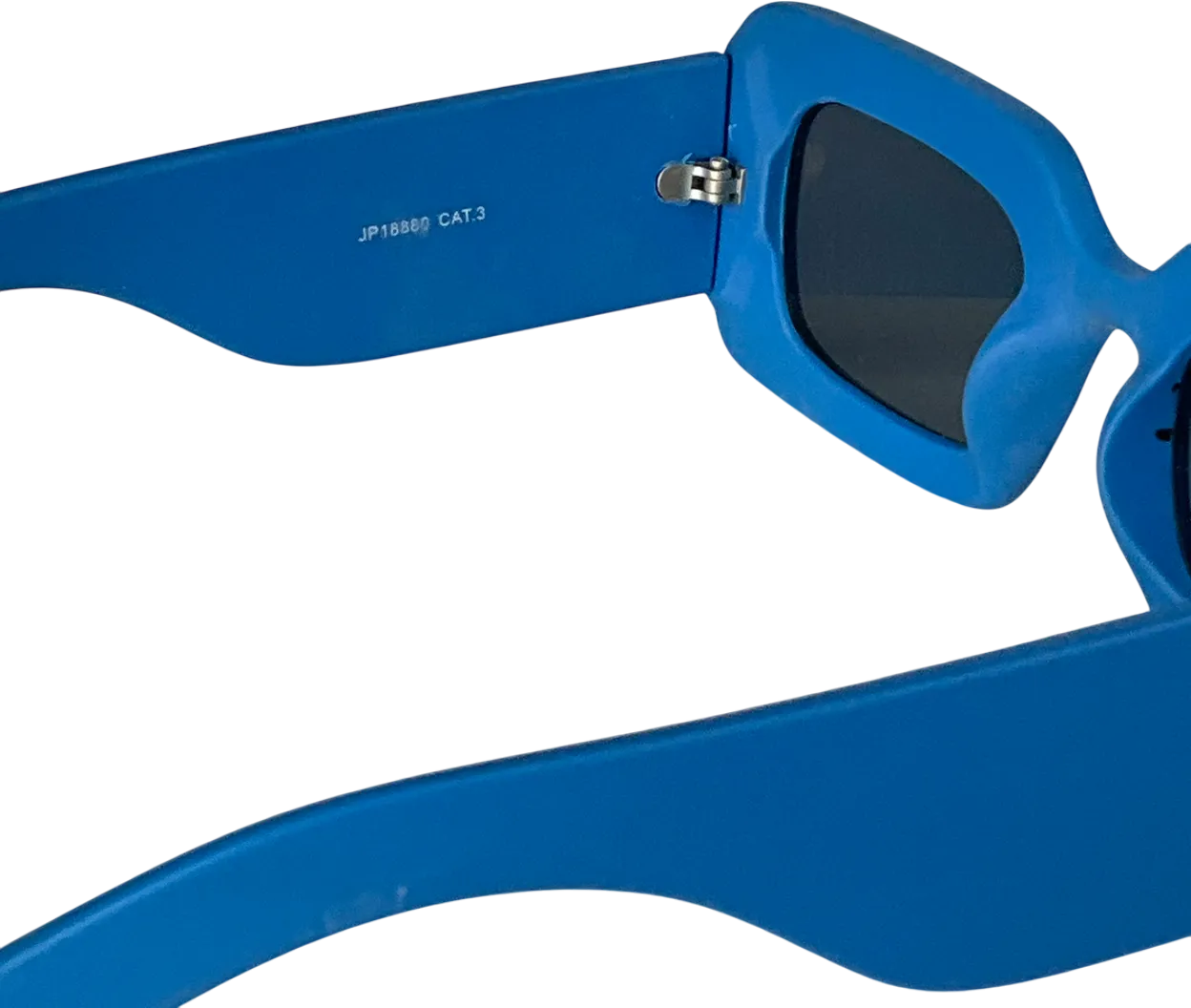 Jeepers peepers Blue Rectangle Frames With Smoke Lens One Size