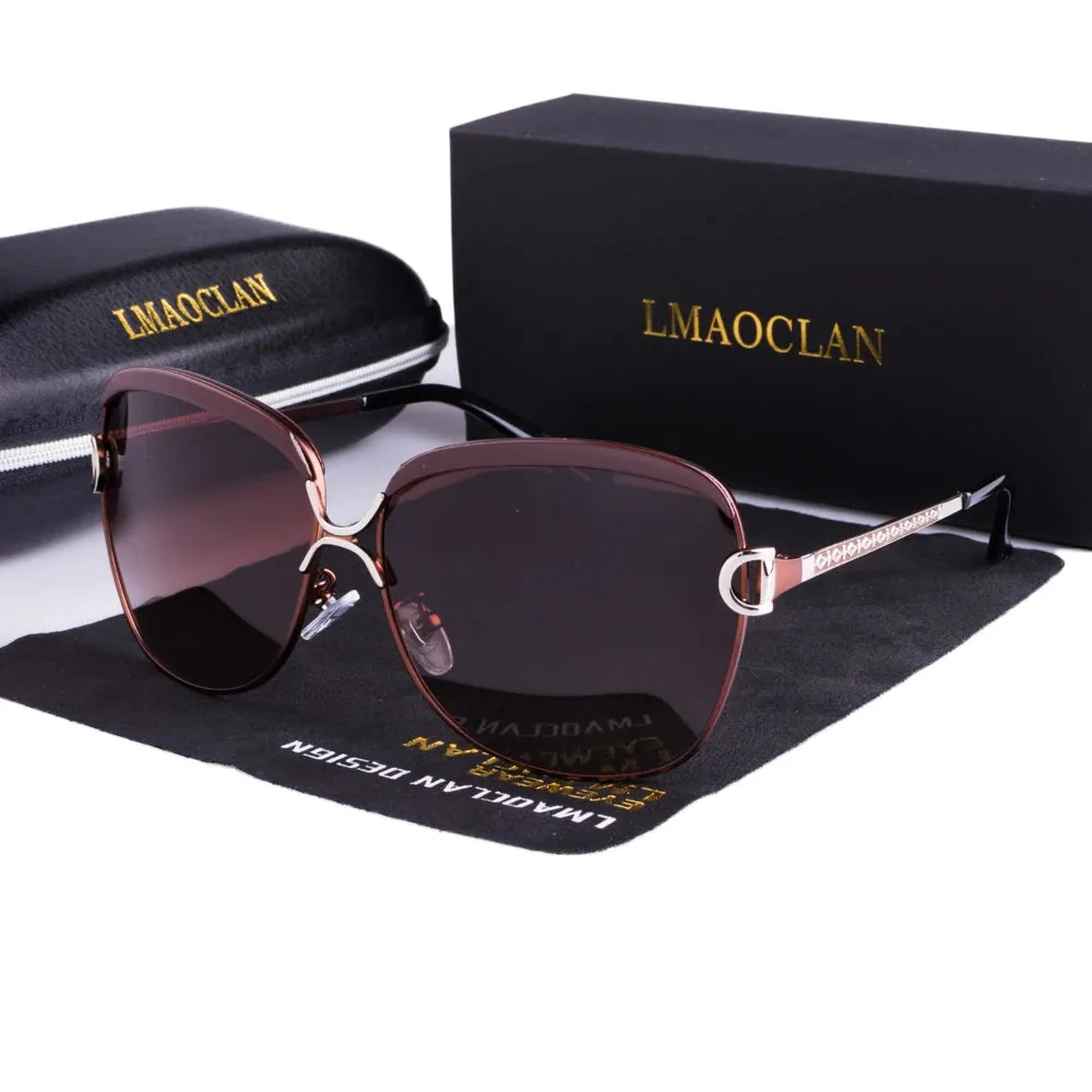 Ladies Gradient Square Polarized Sunglasses