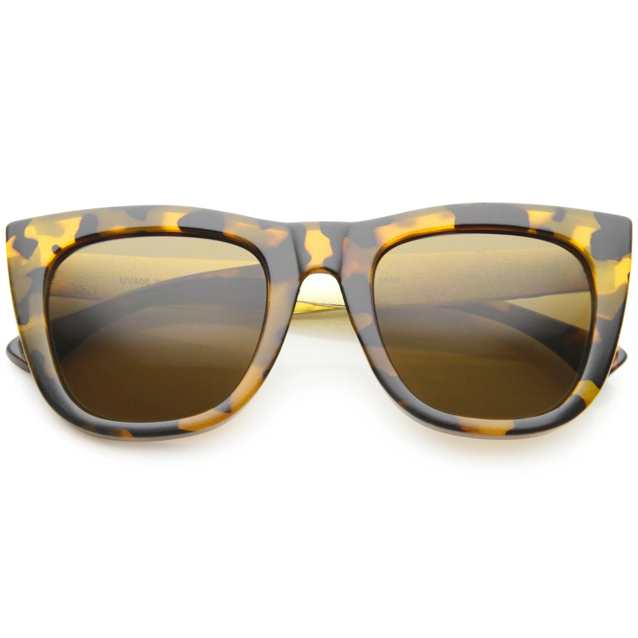 Large Alligator Metal Temple Street Wear Sunglasses A237