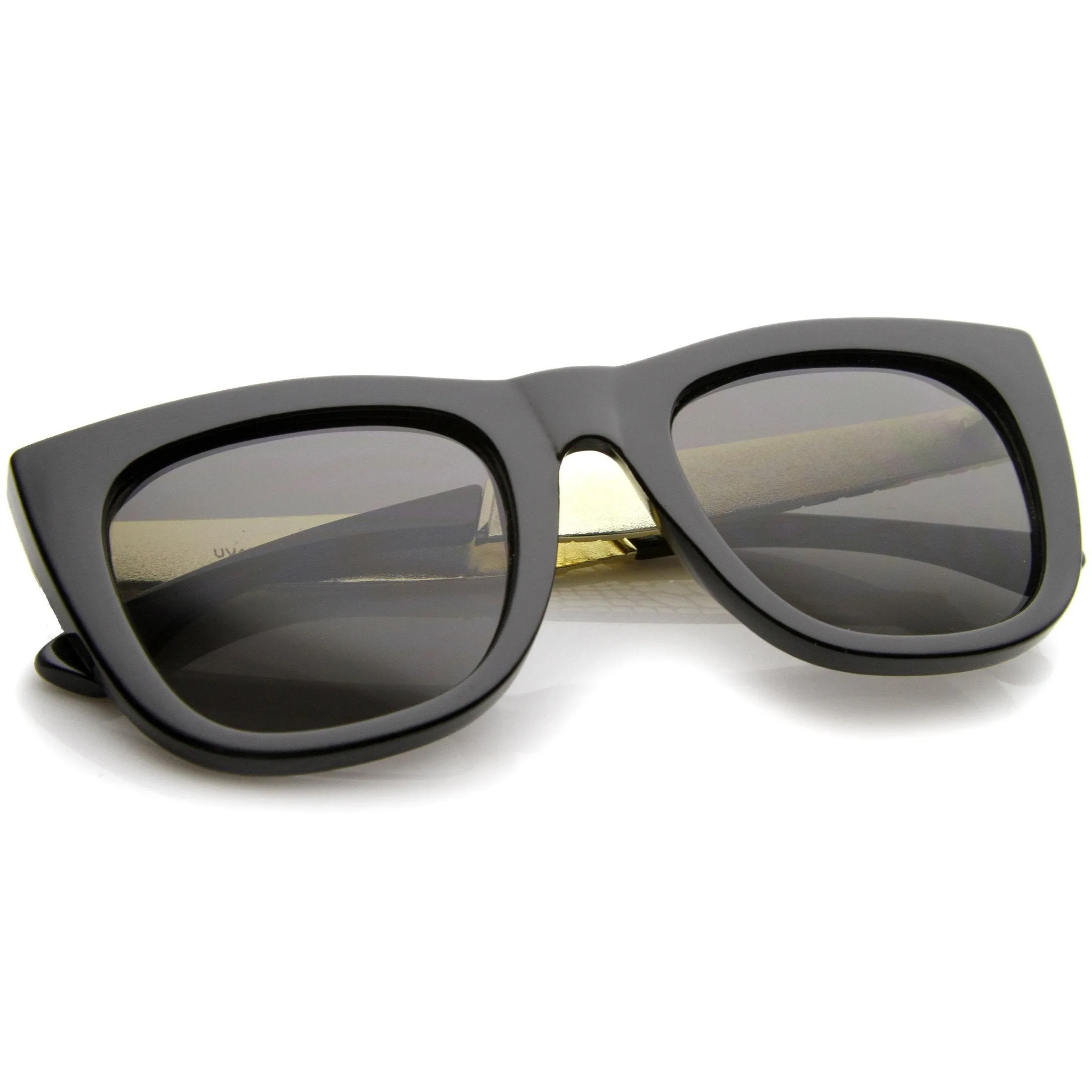 Large Alligator Metal Temple Street Wear Sunglasses A237