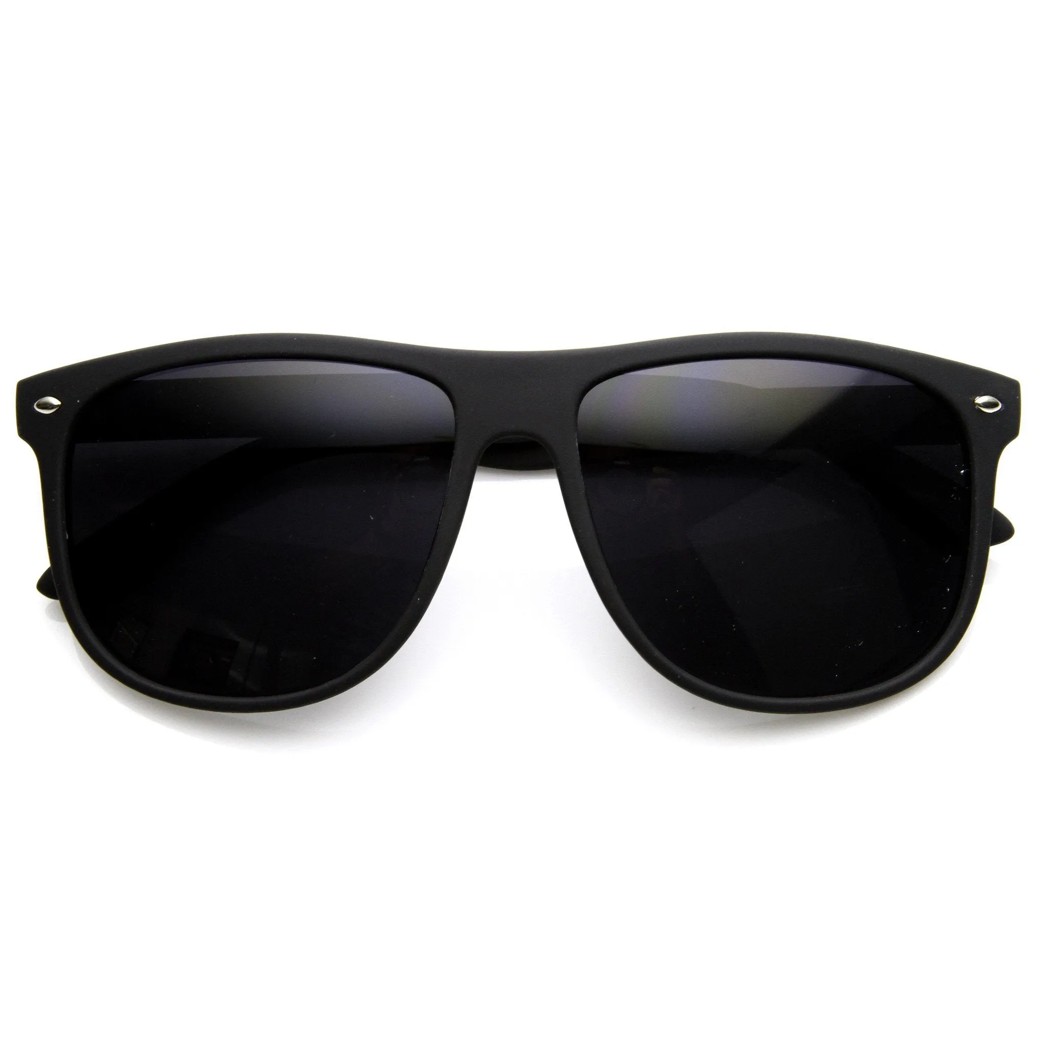 Large Retro Rubberized Horned Rim Sunglasses 8815
