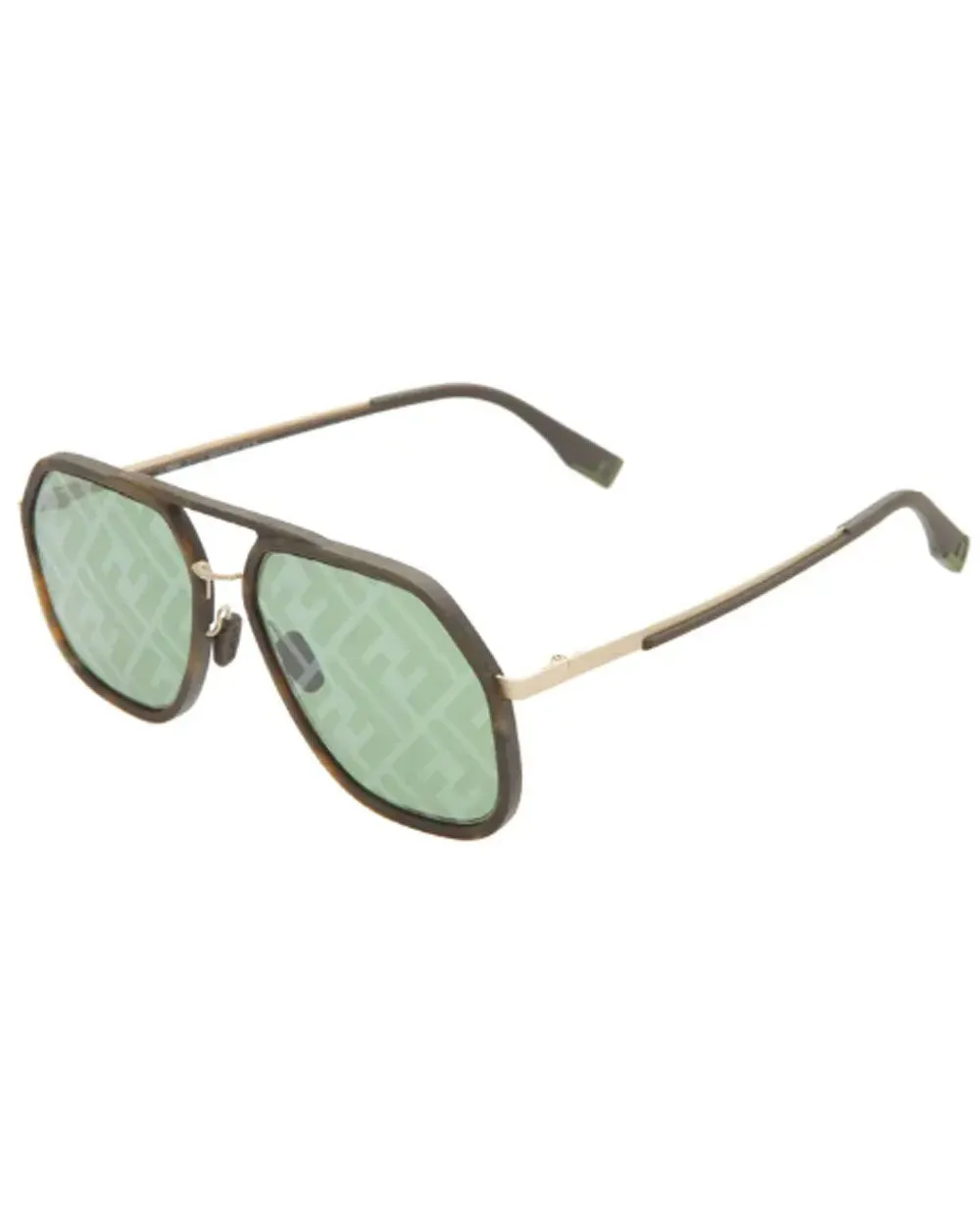 Light Aviator Sunglasses in Green Havana