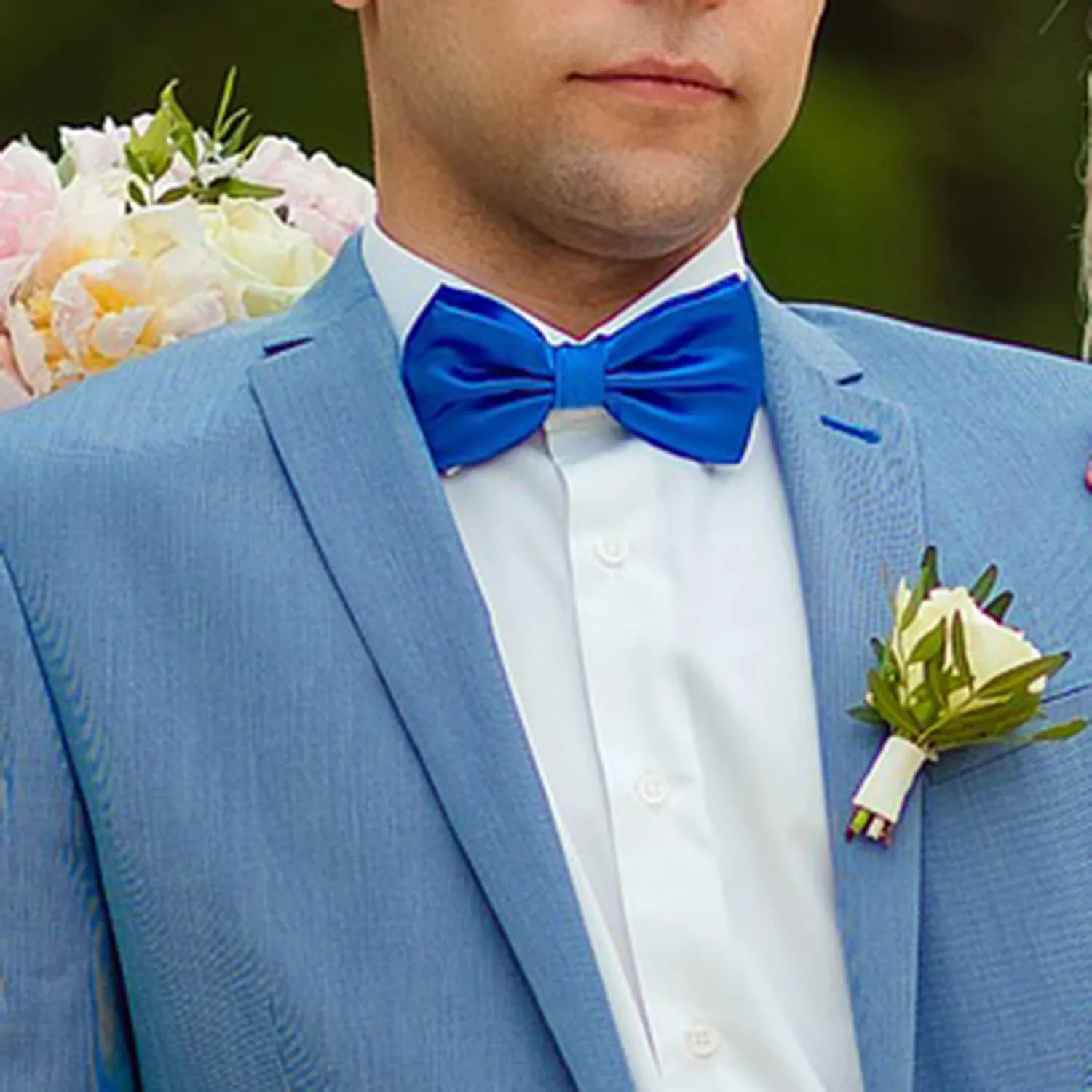 Men's Bowties Formal Satin Solid - 6/12 Pack Bow Ties Pre-tied Adjustable Ties for Men Many Colors Option in bulk