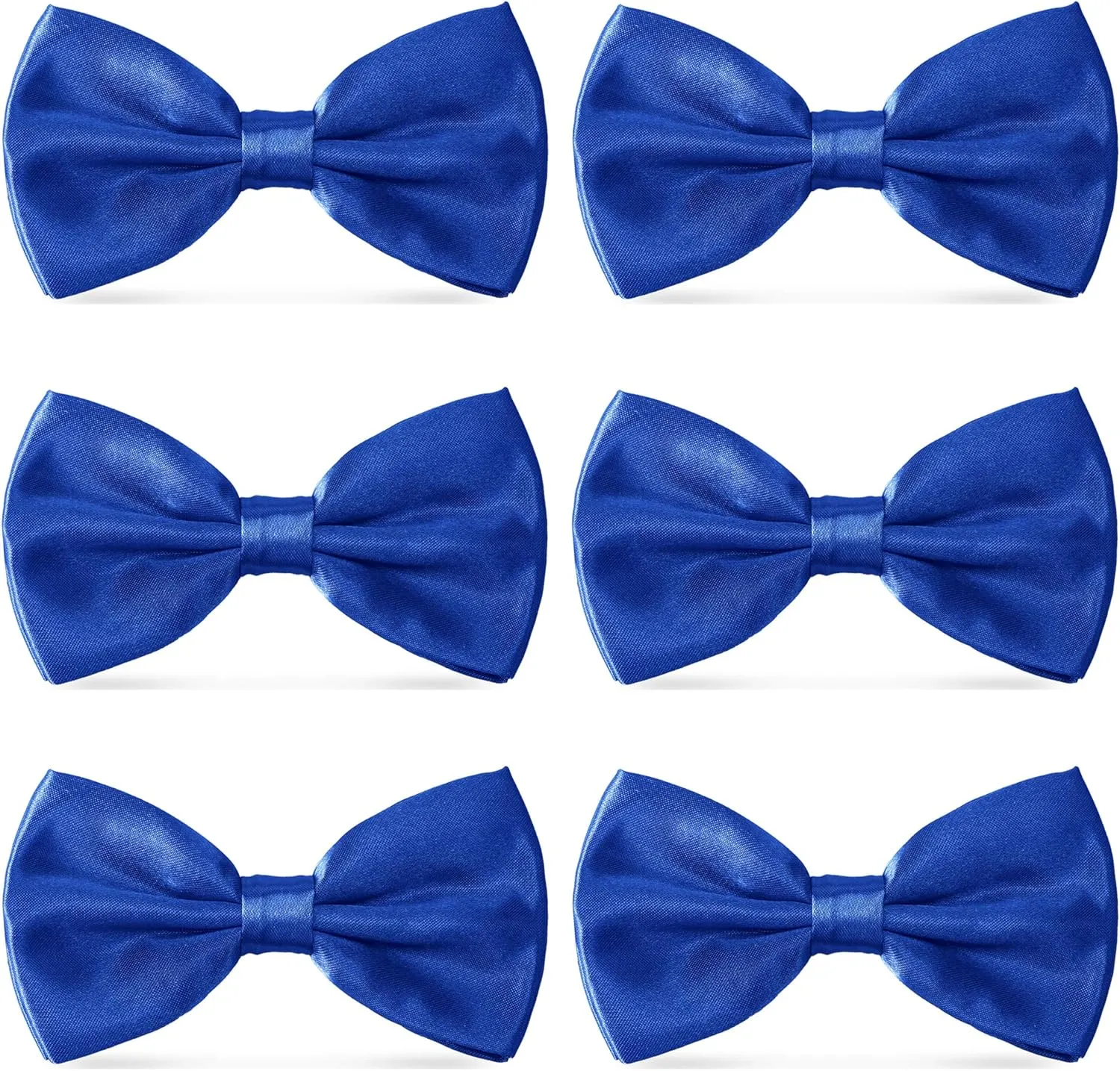 Men's Bowties Formal Satin Solid - 6/12 Pack Bow Ties Pre-tied Adjustable Ties for Men Many Colors Option in bulk