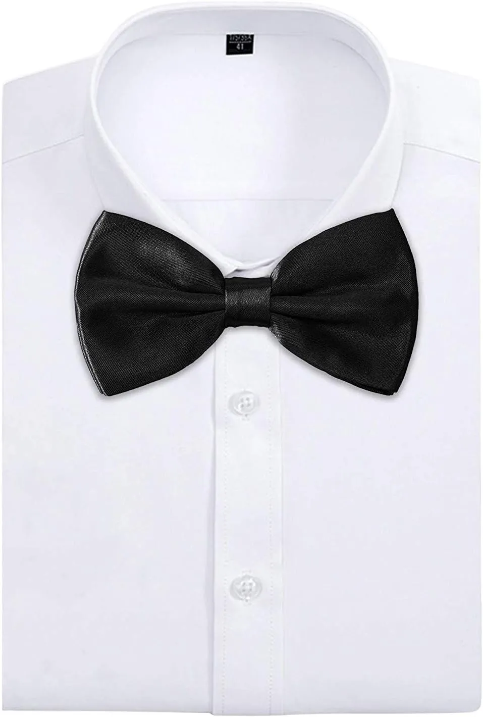 Men's Bowties Formal Satin Solid - 6/12 Pack Bow Ties Pre-tied Adjustable Ties for Men Many Colors Option in bulk