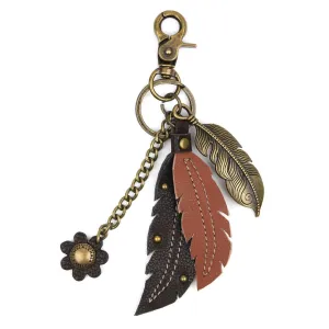 Metal Charming Keychain - Feather