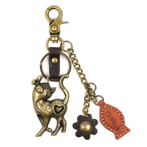 Metal Charming Keychain - Slim Cat