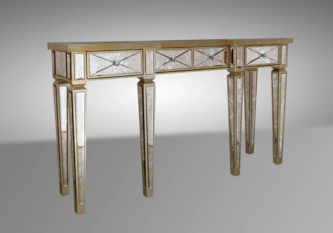 Modrest Harmon - Transitional Mirror Console Table