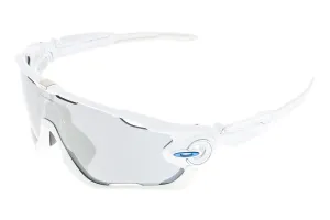 Oakley Jawbreaker Sunglasses Polished White Frame Gray Lens