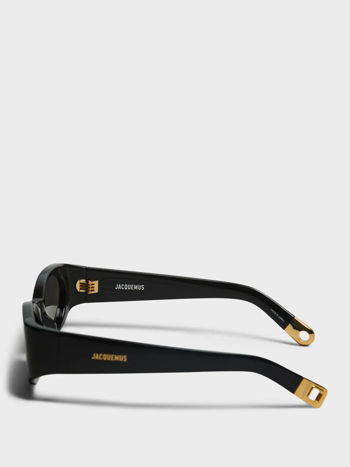 Ovalo Sunglasses in Black, Yellow Gold and Grey