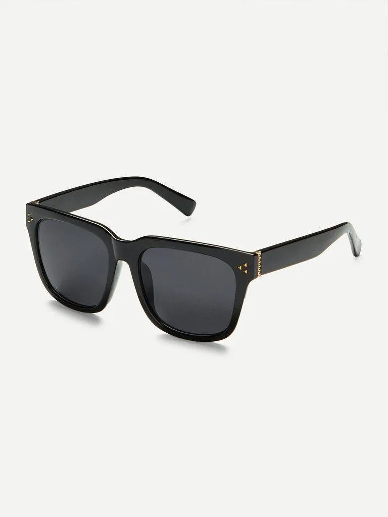 Oversized Flat Lens Sunglasses