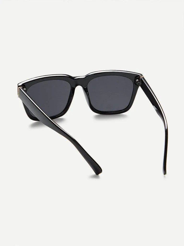 Oversized Flat Lens Sunglasses