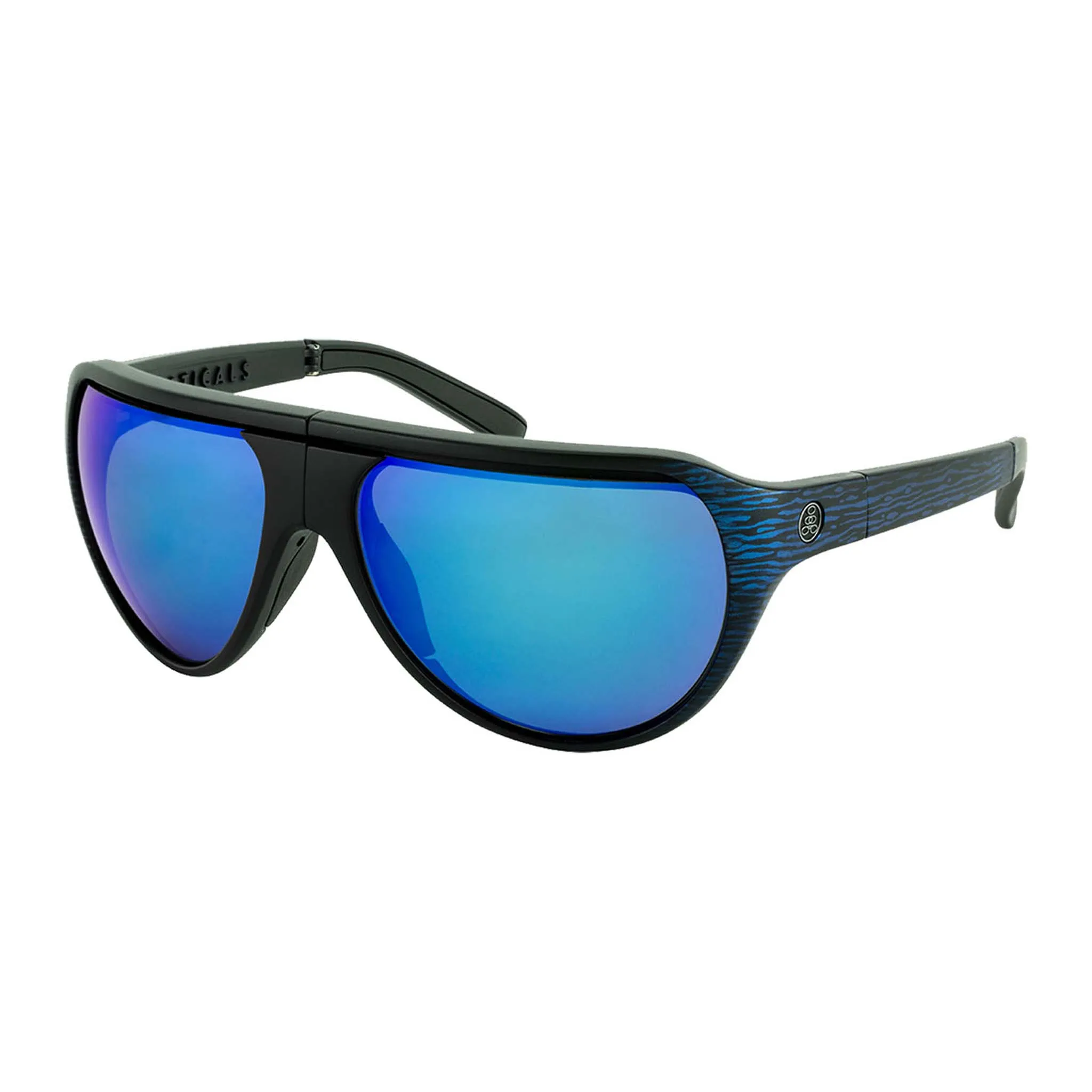 POPAIR | Polarized, Matte Blue/Black Wood, Blue Mirror