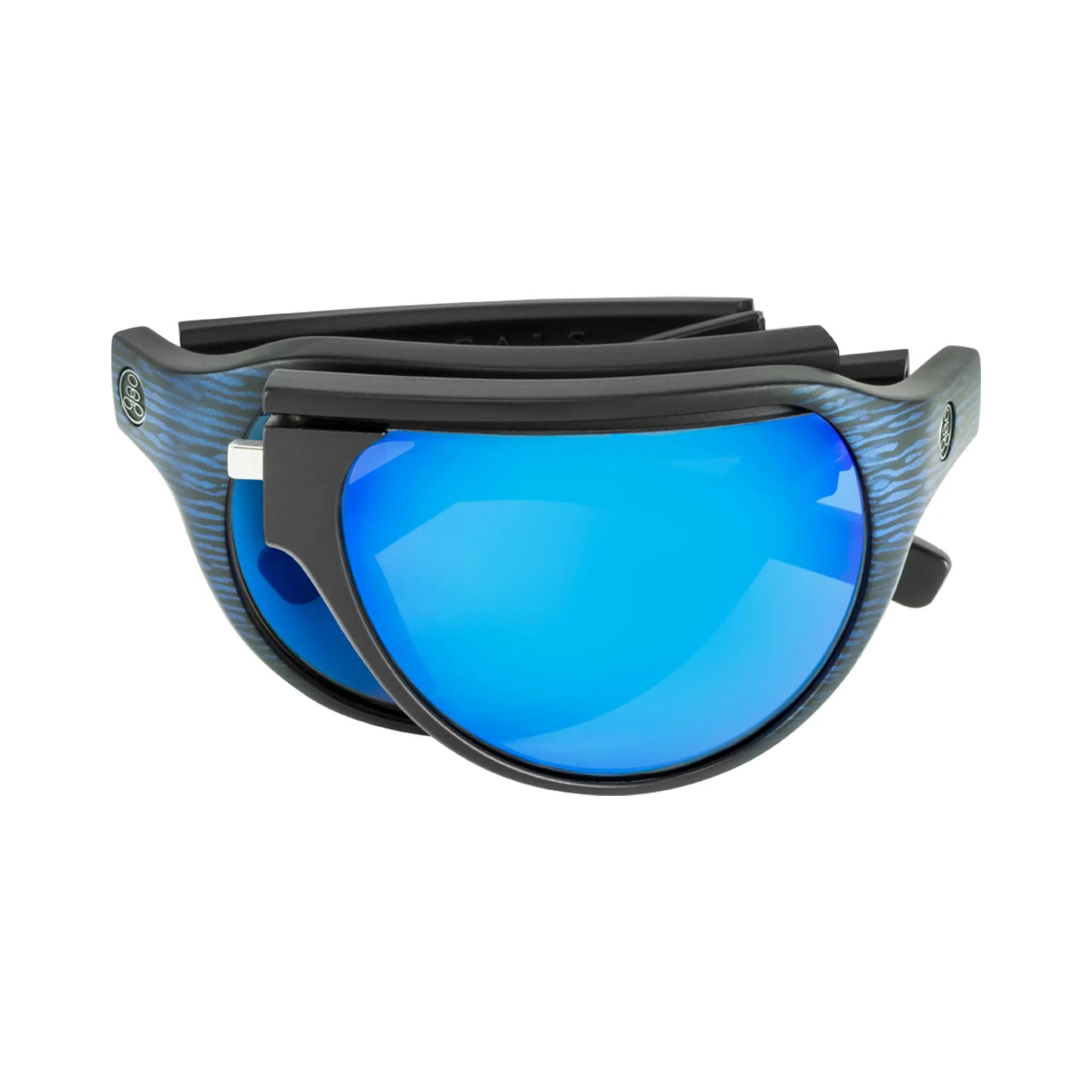 POPAIR | Polarized, Matte Blue/Black Wood, Blue Mirror