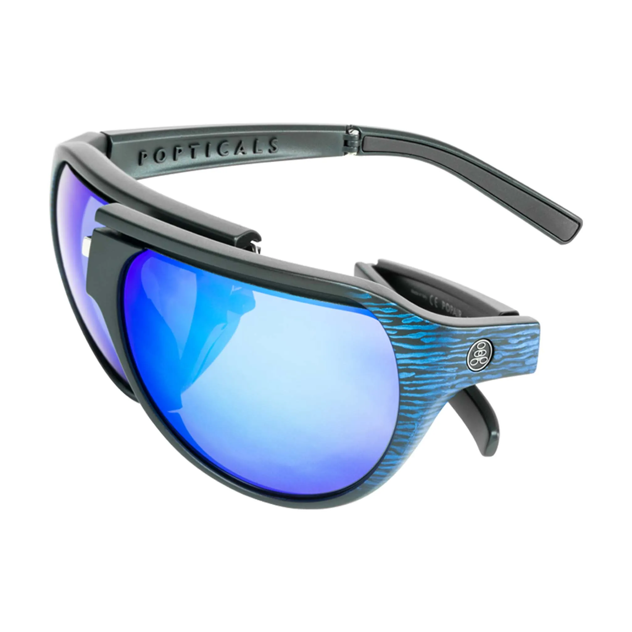POPAIR | Polarized, Matte Blue/Black Wood, Blue Mirror