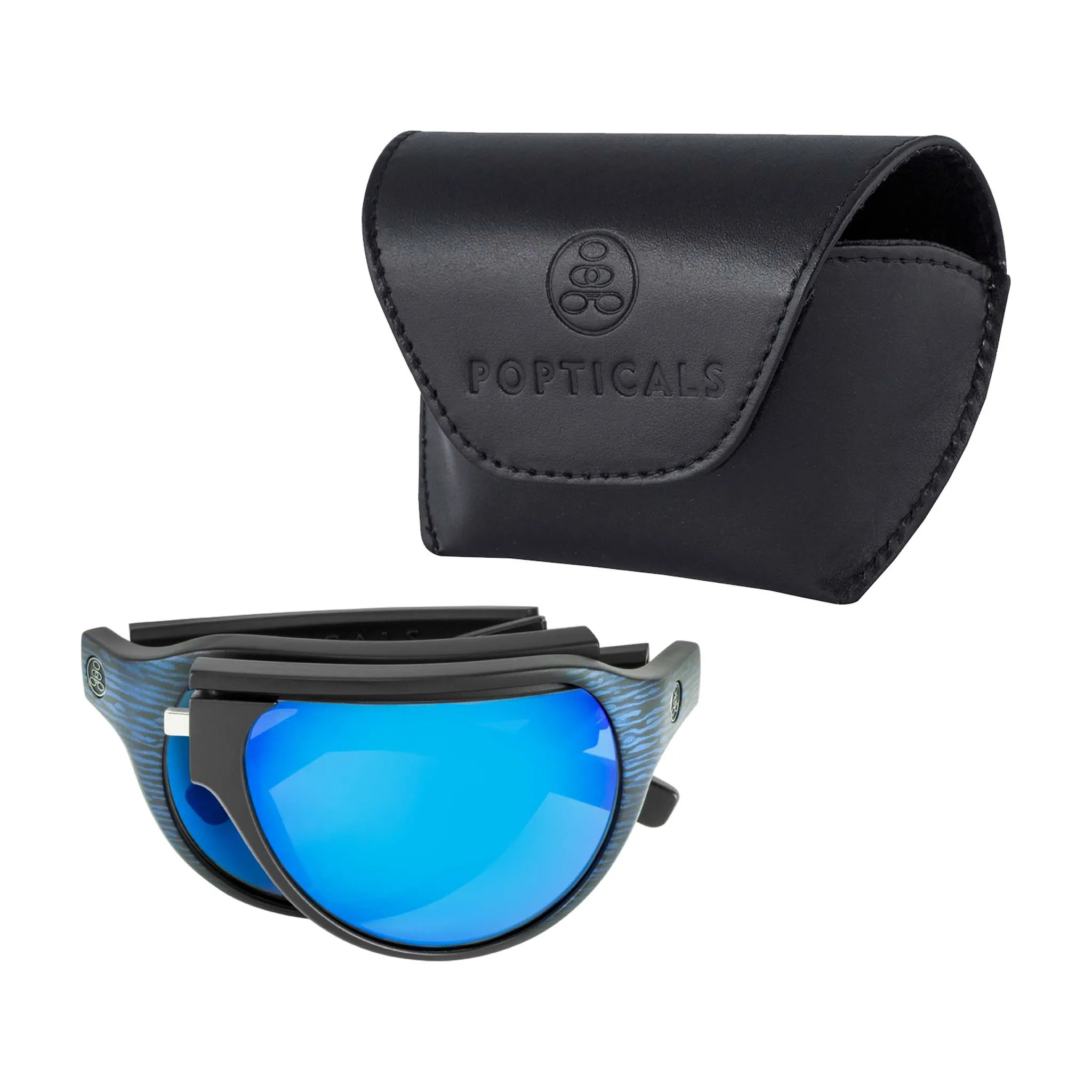 POPAIR | Polarized, Matte Blue/Black Wood, Blue Mirror