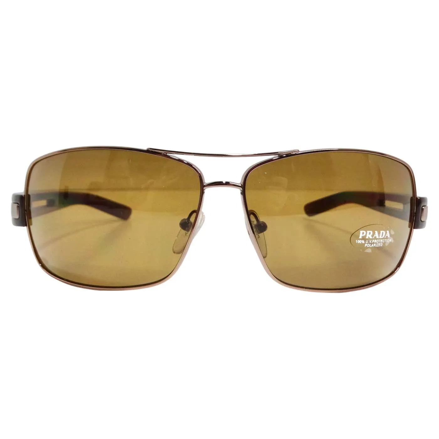 Prada 1990s Brown Aviator Sunglasses
