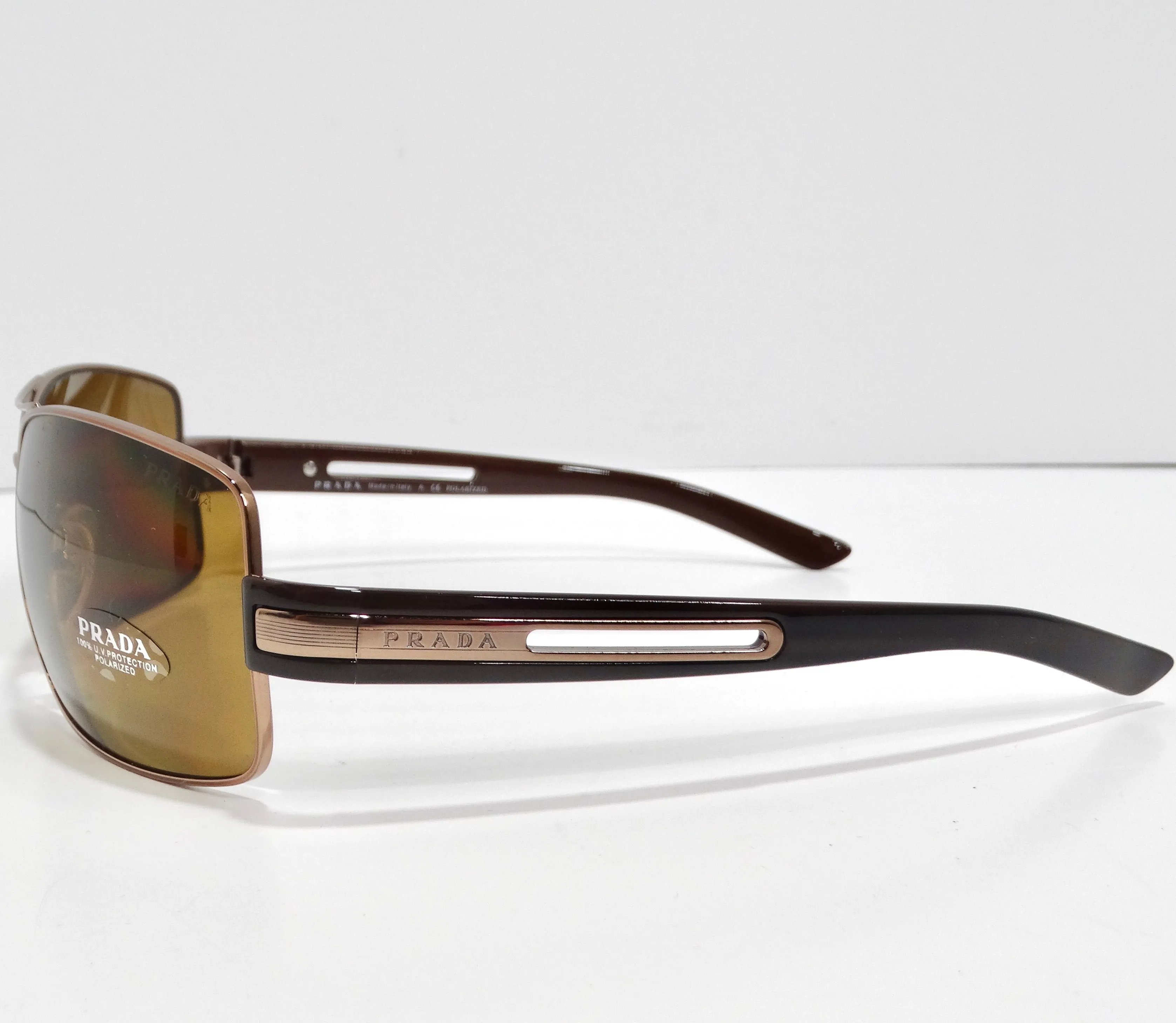Prada 1990s Brown Aviator Sunglasses