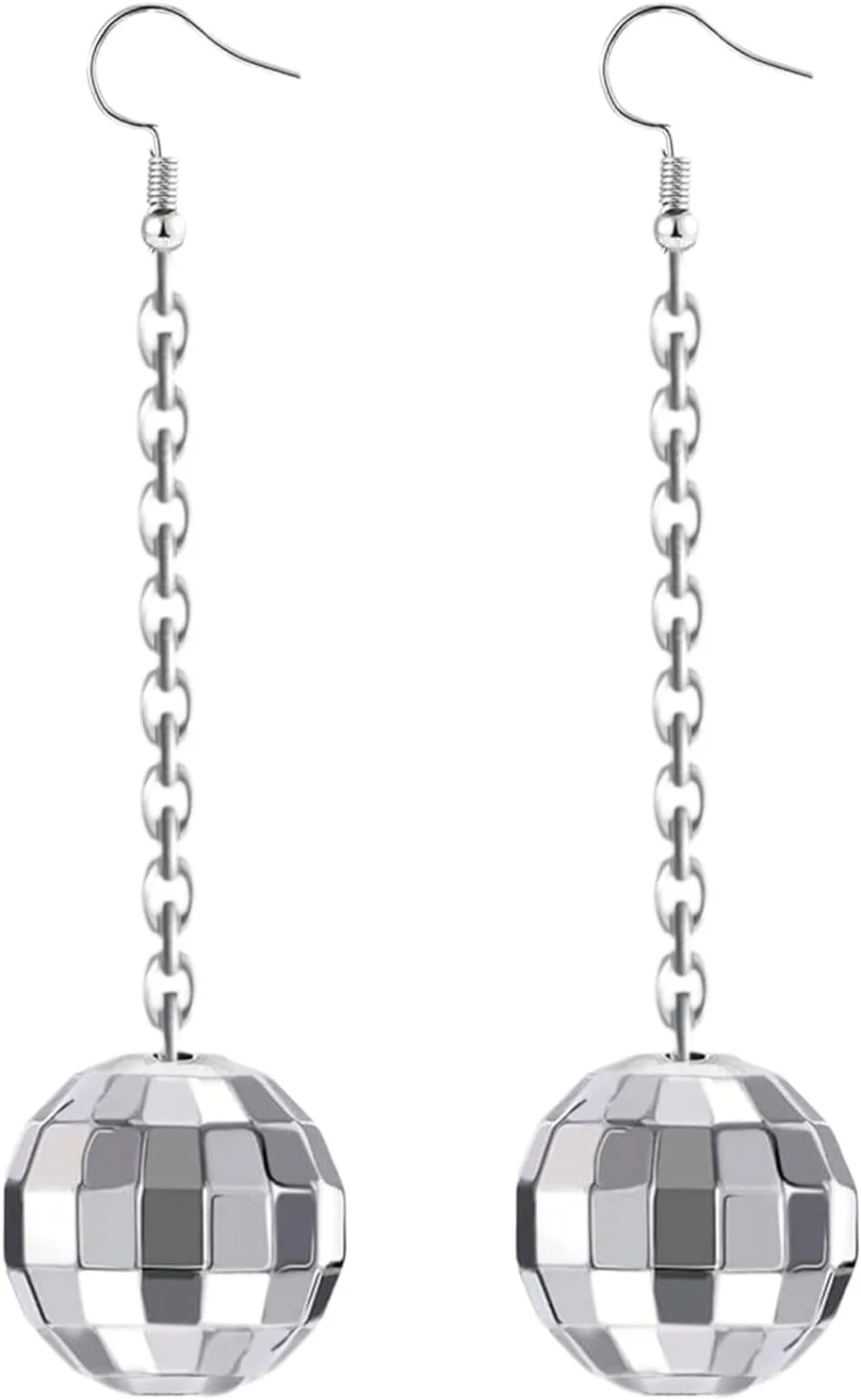 Rave Envy Disco Ball Earrings for Women - 70's Halloween Disco Outfits Costume Accessories For Men - Choice of Color