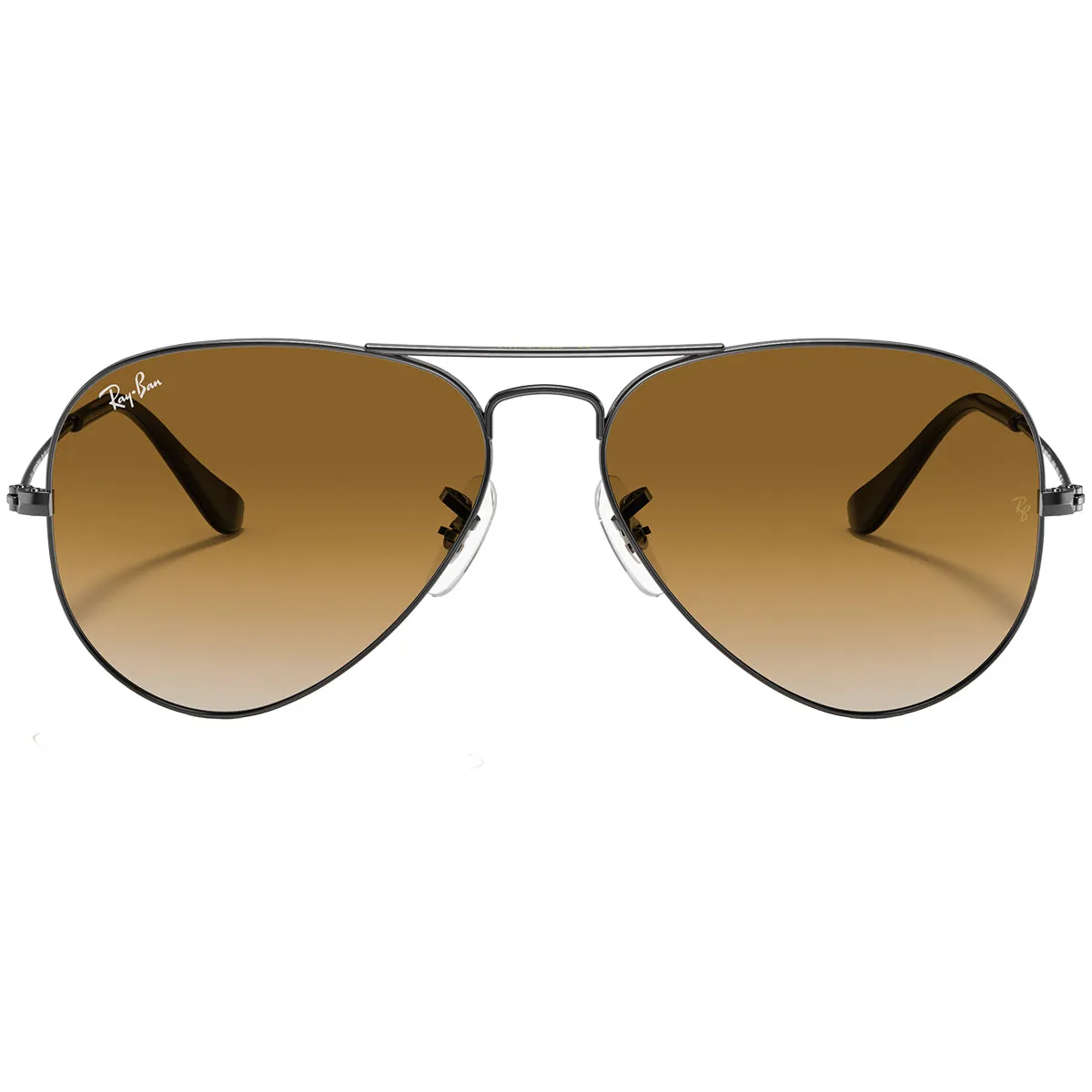 Ray-Ban Aviator Gradient Sunglasses - Polished Gunmetal/Light Brown
