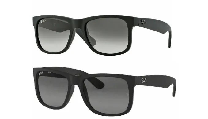 Ray-Ban Justin RB 4165 Black/Gray Sunglasses - Ships Quick!