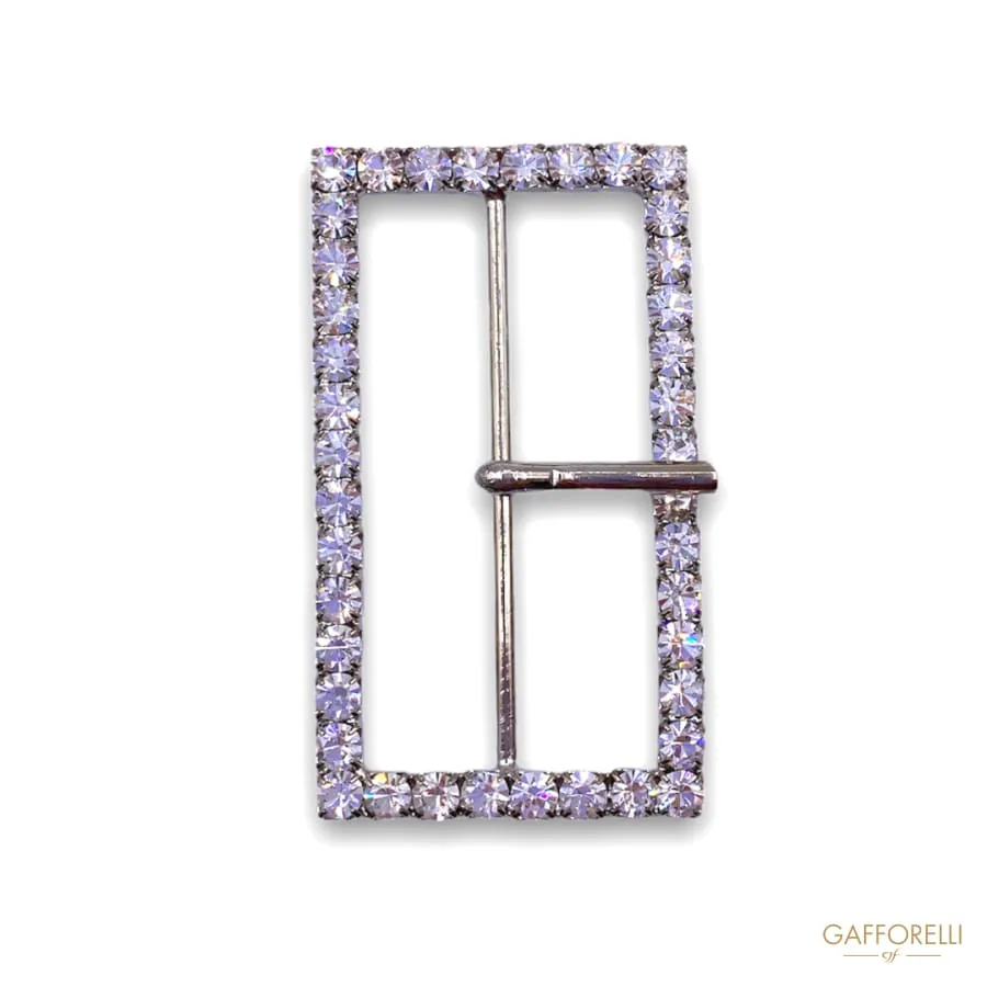 Rectangular Buckle with Rhinestones 3349 - Gafforelli Srl