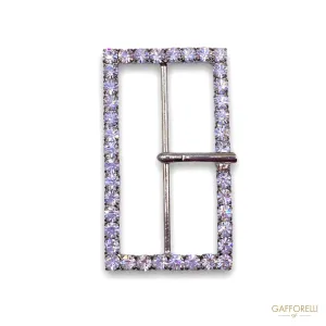 Rectangular Buckle with Rhinestones 3349 - Gafforelli Srl