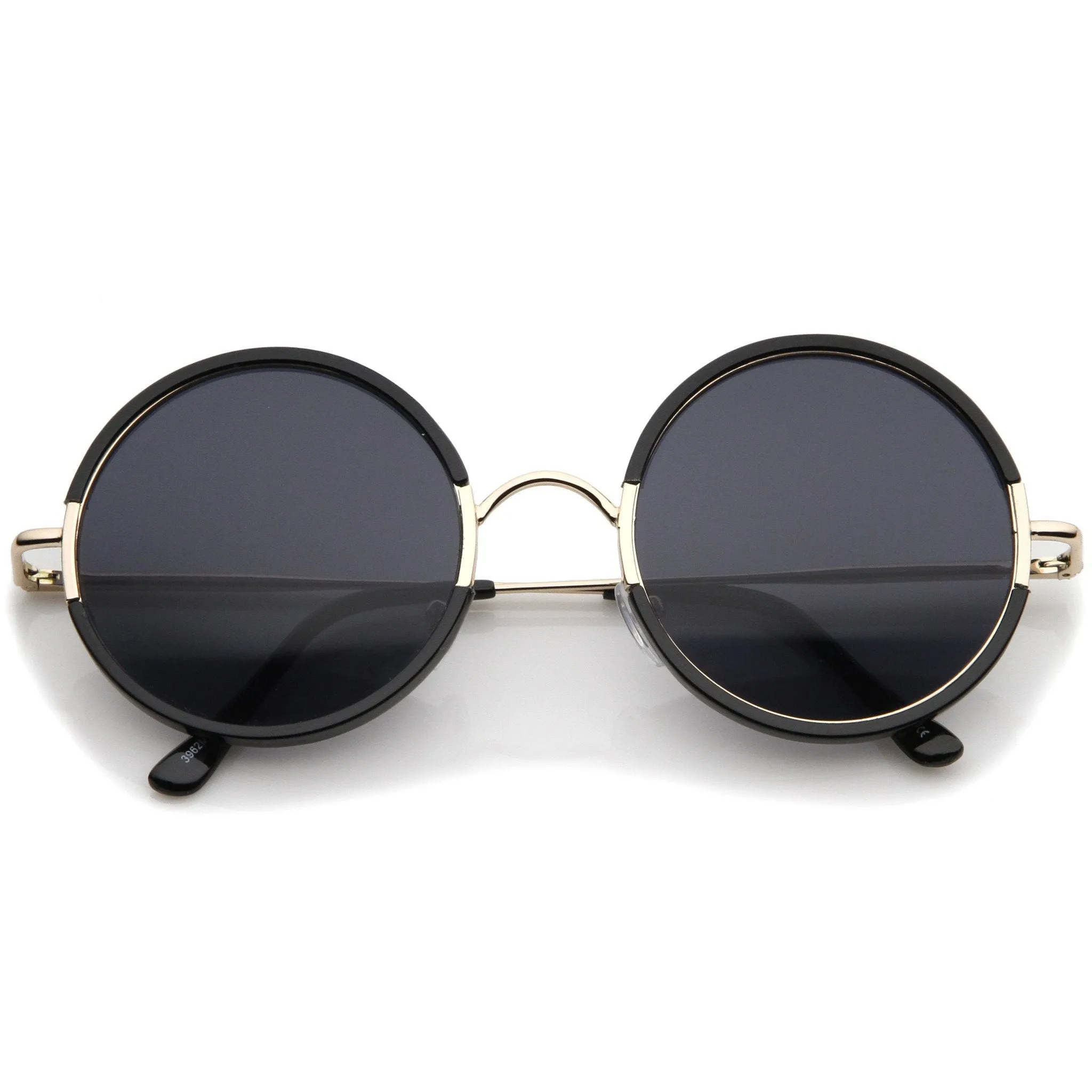 Retro Modern Round Slim Temple Sunglasses A727