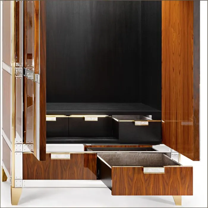 Rosewood Display Cabinet With Venetian Mirror Glass Detail