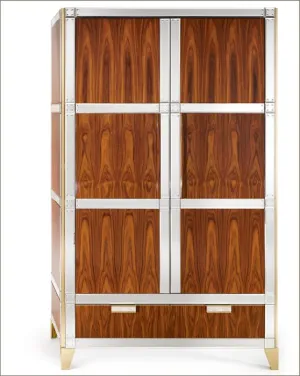 Rosewood Display Cabinet With Venetian Mirror Glass Detail