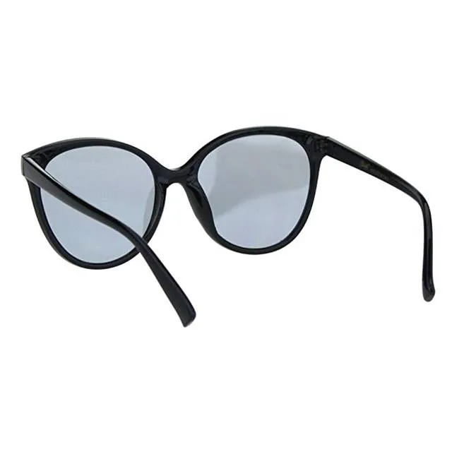 Round Red and Green Retro Cat Eye Sunglasses for Women
