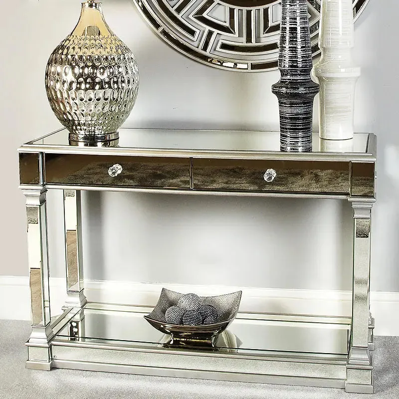 Sahara Mirrored Console with Single Drawer VDMF523