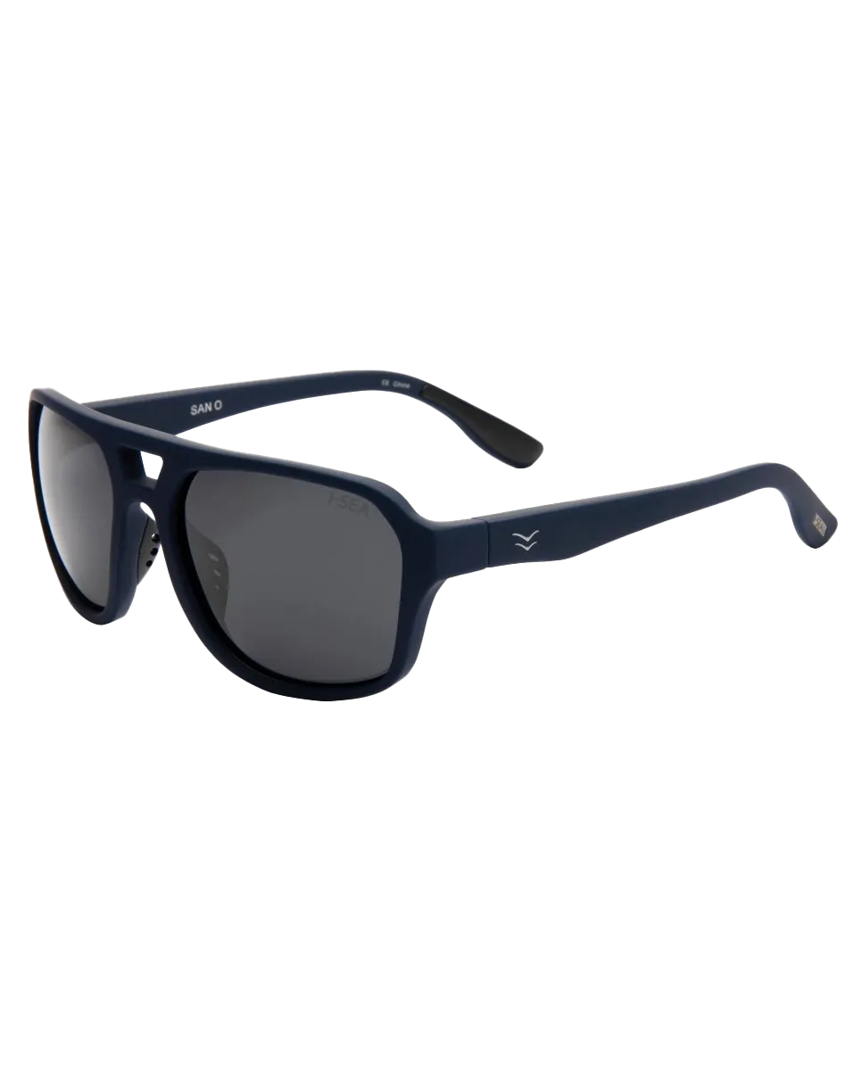 San O Polarised Sunglasses in Sea & Smoke