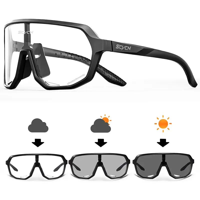 SCVCN Photochromic Cycling Sunglasses Men MTB bike Sports Cycling Glasses Goggles UV400 Woman Bicycle Riding Driving Glasses