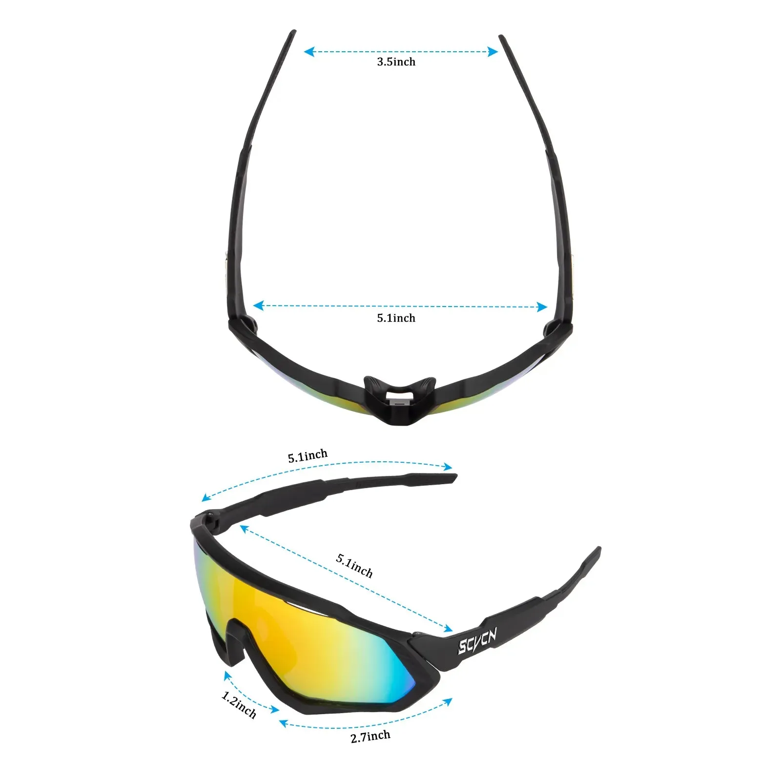 SCVCN Photochromic Sunglasses Sports Cycling Glasses Bicycle Eyewear Mountain Bike Goggles UV400 MTB Road Running Sunglasses