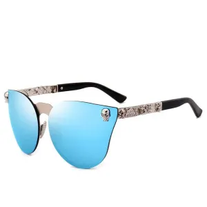 Skull Metal Sunglasses with UV Protection and Stylish PC Lens - Lightweight & Trendy Style