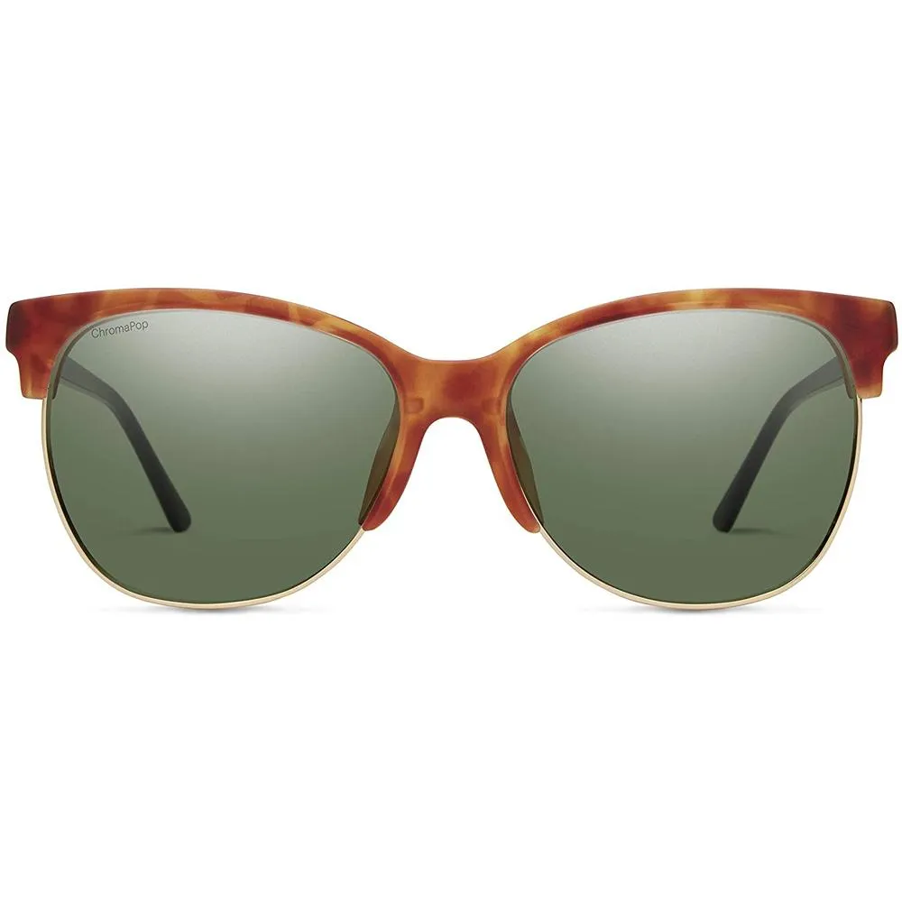 Smith Womens Rebel Matte Honey Tortoise Frame Gray Green Polarized Lens Sunglasses - BLCPGNMHT
