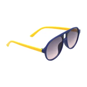 Spiky Yellow and Blue Aviator Sunglasses – UV Protection