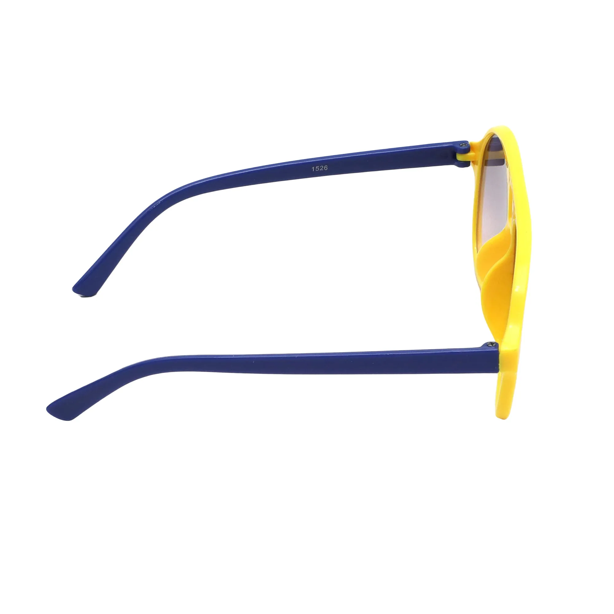 Spiky Yellow and Blue Aviator Sunglasses – UV Protection