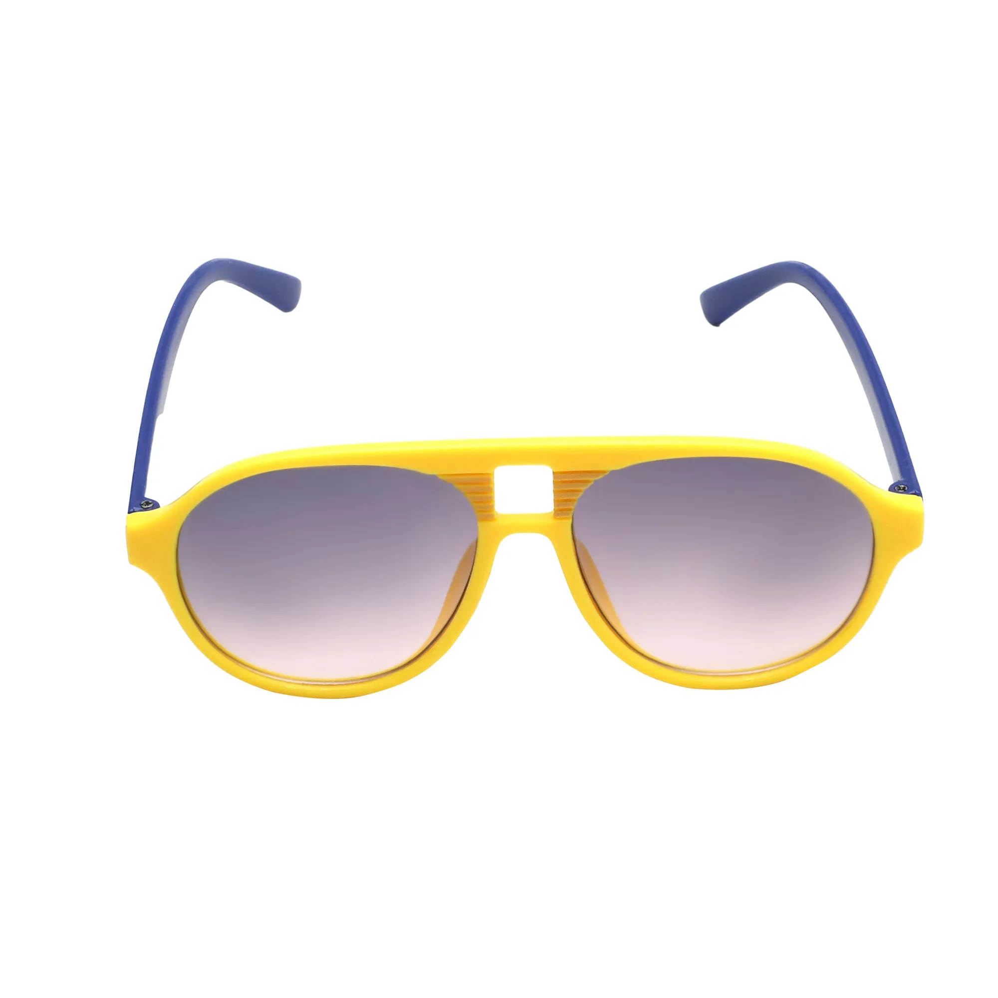 Spiky Yellow and Blue Aviator Sunglasses – UV Protection